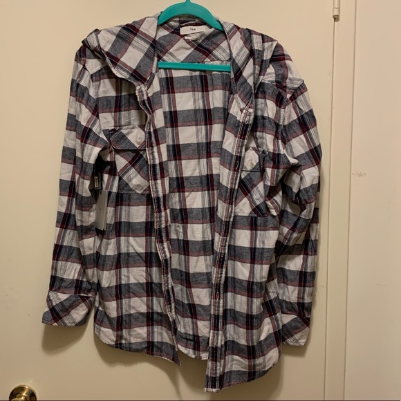 TNA Brewster Shirt with Hood NWT, size L - Picture 1 of 3